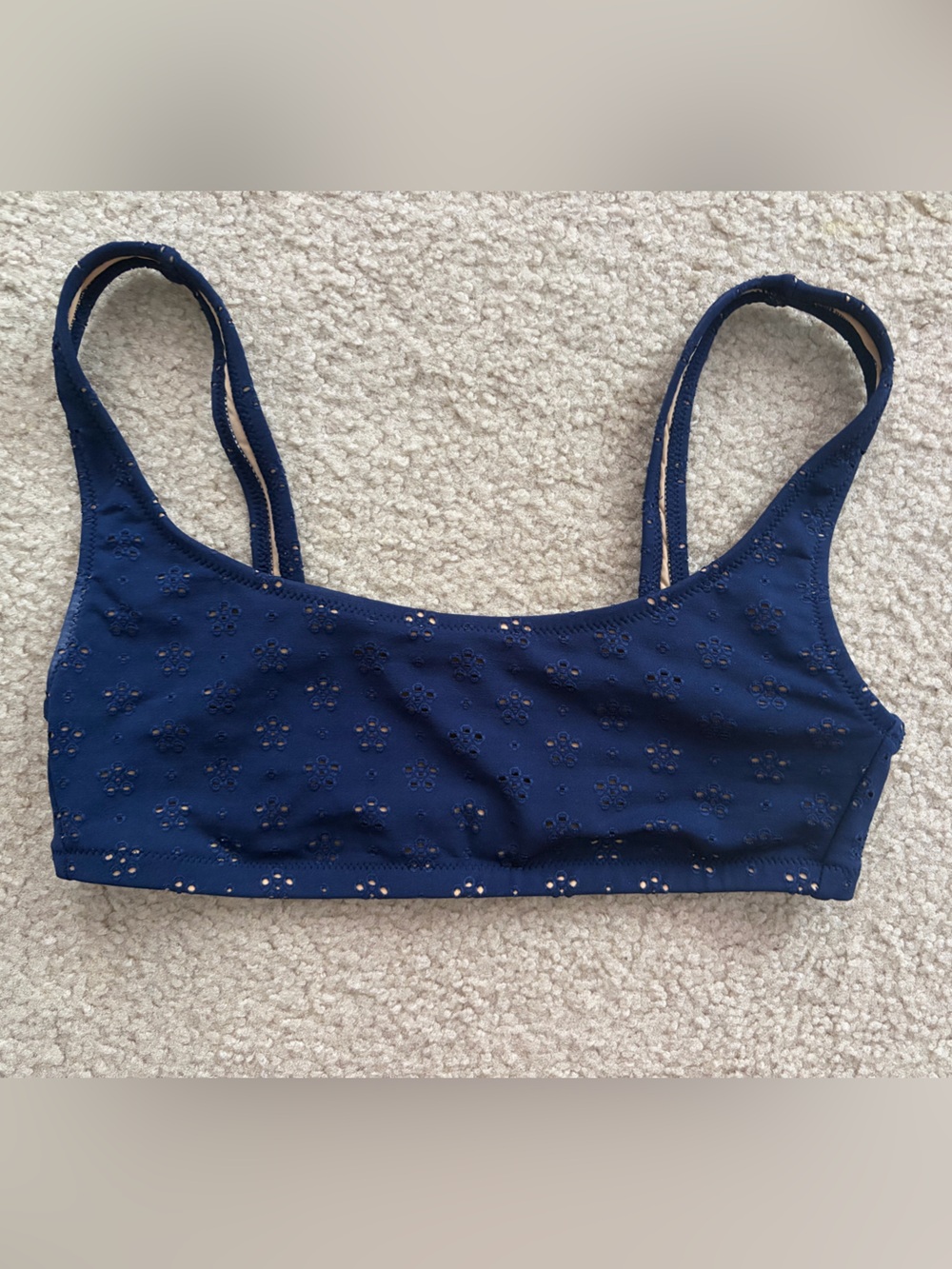 Jcrew Navy Eyelet swim Top